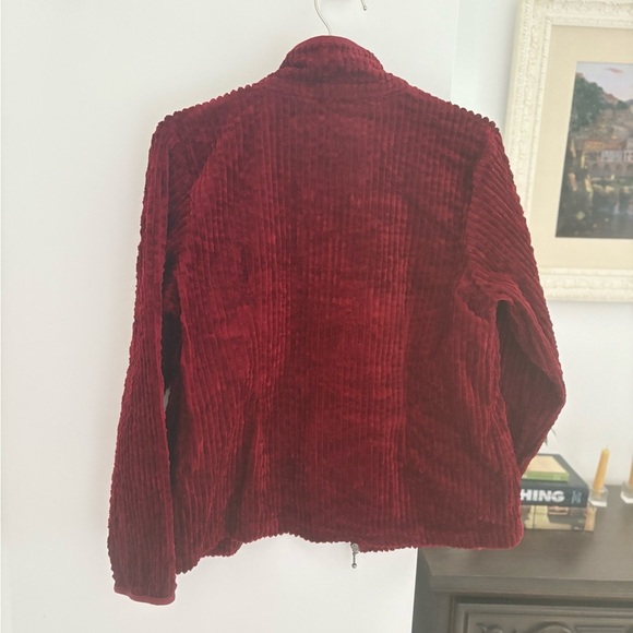 Woolrich Kinsdale Zip Up Corduroy Jacket Ruby red medium excellent condition - Picture 7 of 11